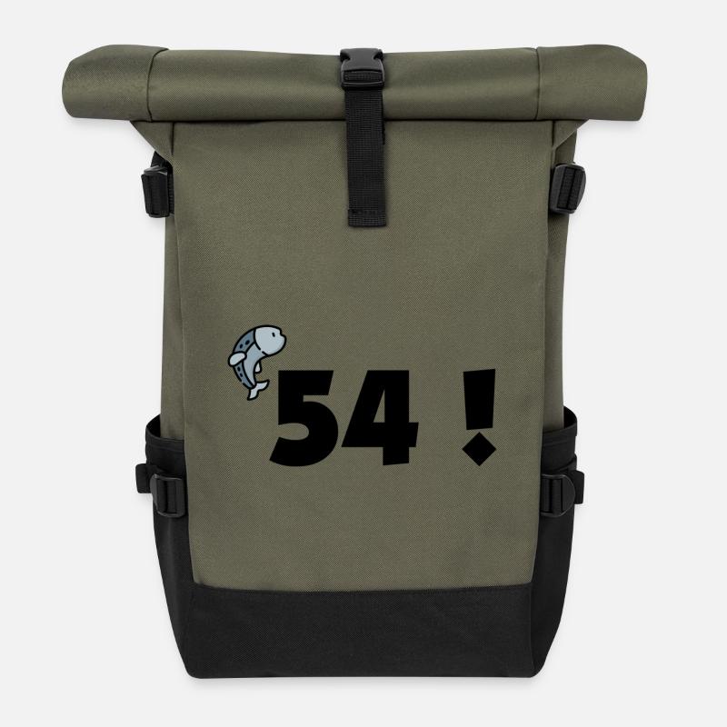54 ! - Rolltop Rucksack - Olive/Schwarz