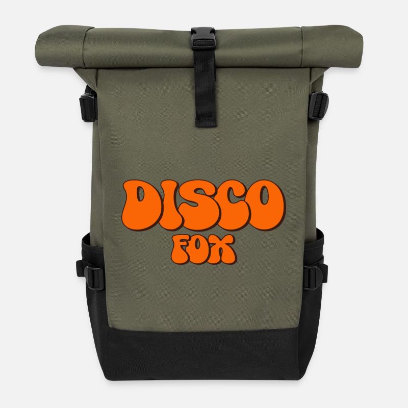 Disco Fox Tanz Tänzer Discothek Discofox tanzen - Rolltop Rucksack - Olive/Schwarz