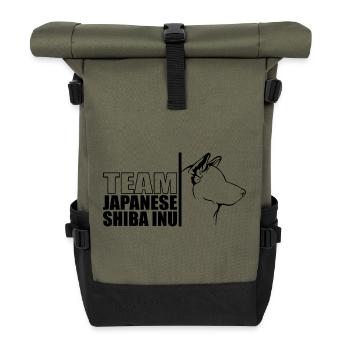TEAM Chien japonais Shiba Inu Chien Wilsigns - Sac à dos roll top - olive/noir - Devant