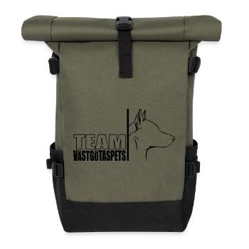 TEAM Västgötaspets Chien Chien Wilsigns - Sac à dos roll top - olive/noir - Devant