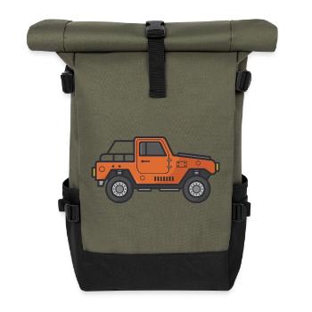 Dessin animé Jeep - Sac à dos roll top - olive/noir - Devant