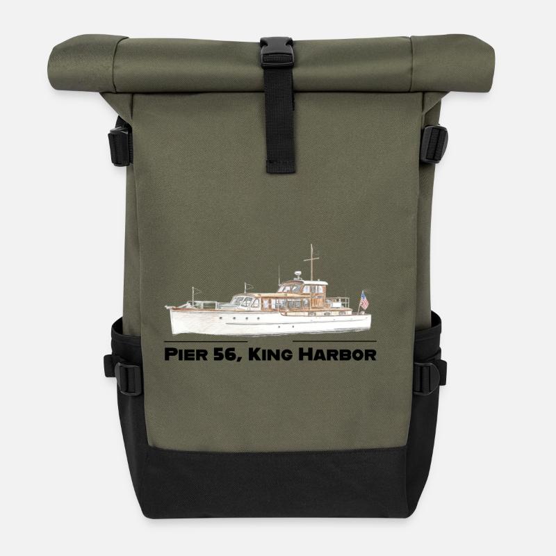 Pier_56 - Roll Top Backpack - olive/black