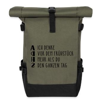 Déclaration provocante sur le TDAH - Sac à dos roll top - olive/noir - Devant
