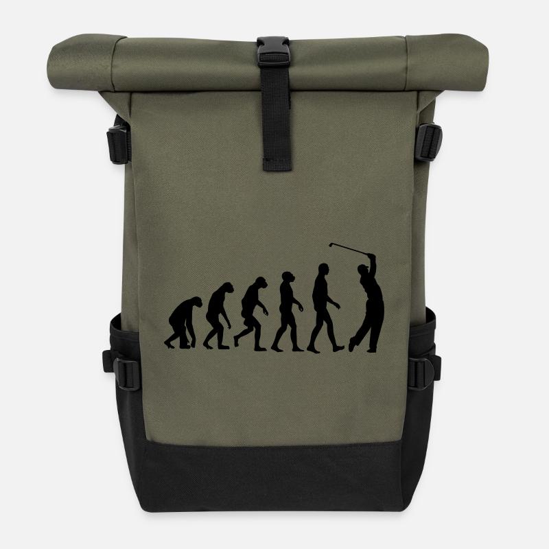 Golf Evolution Golfing - Rolltop Rucksack - Olive/Schwarz