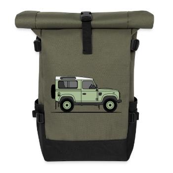 Defender 90 - Roll Top Backpack - olive/black - Front