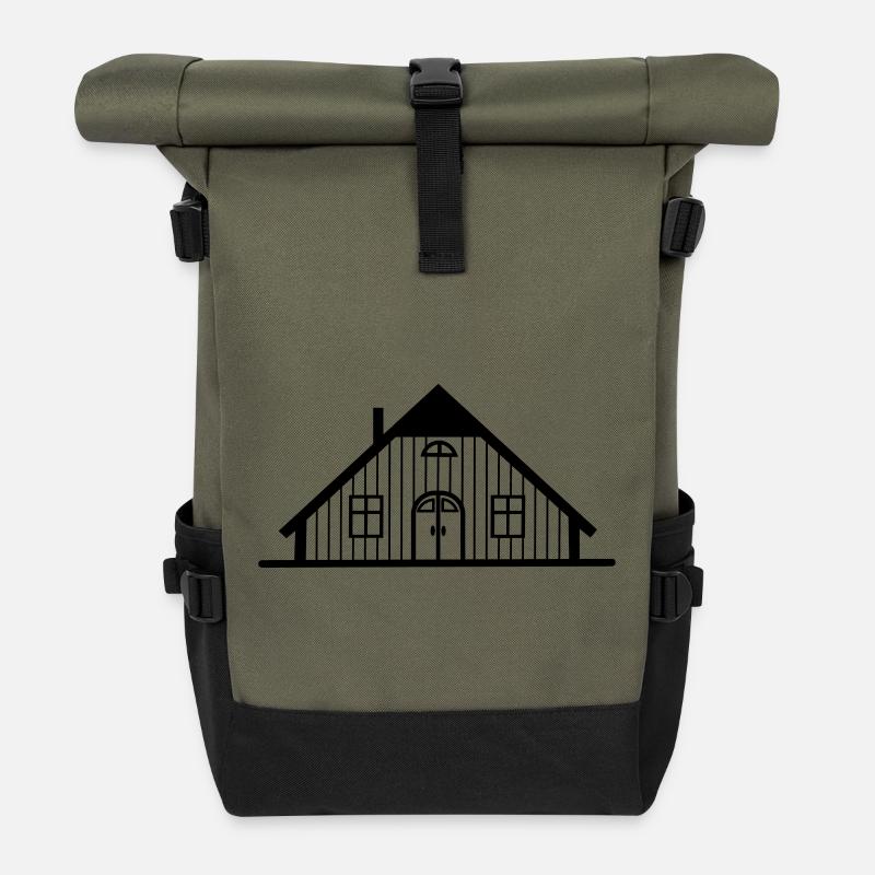 Bauernhof-Scheunenlager - Rolltop Rucksack - Olive/Schwarz