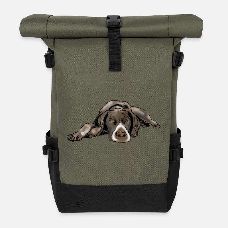Pointer Deutsch Kurzhaar - Rolltop Rucksack - Olive/Schwarz