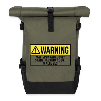 Walrus - Roll Top Backpack - olive/black - Front