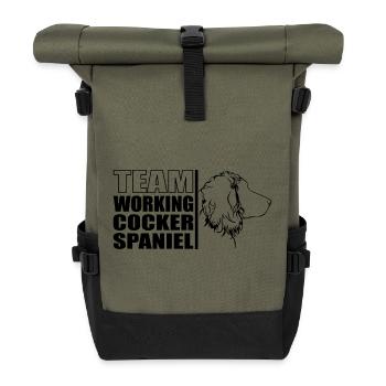 TEAM Working Cocker Spaniel Dogs Dog Wilsigns - Roll Top Backpack - olive/black - Front