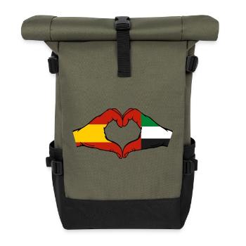 Spain United Arab Emirates Flag - Roll Top Backpack - olive/black - Front