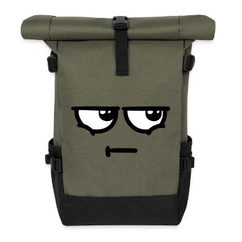 Not Amused - Rolltop Rucksack - Olive/Schwarz - Vorne