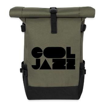 Logo jazz audacieux et cool - Sac à dos roll top - olive/noir - Devant
