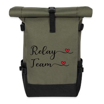 Relay Team - Roll Top Backpack - olive/black - Front
