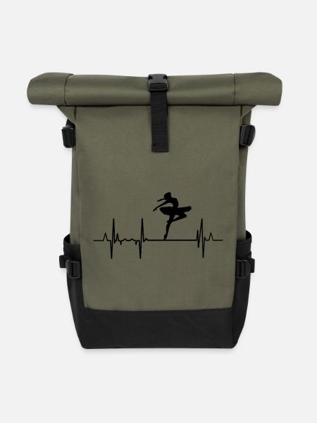 Herzschlag Ballett - Rolltop Rucksack - Olive/Schwarz