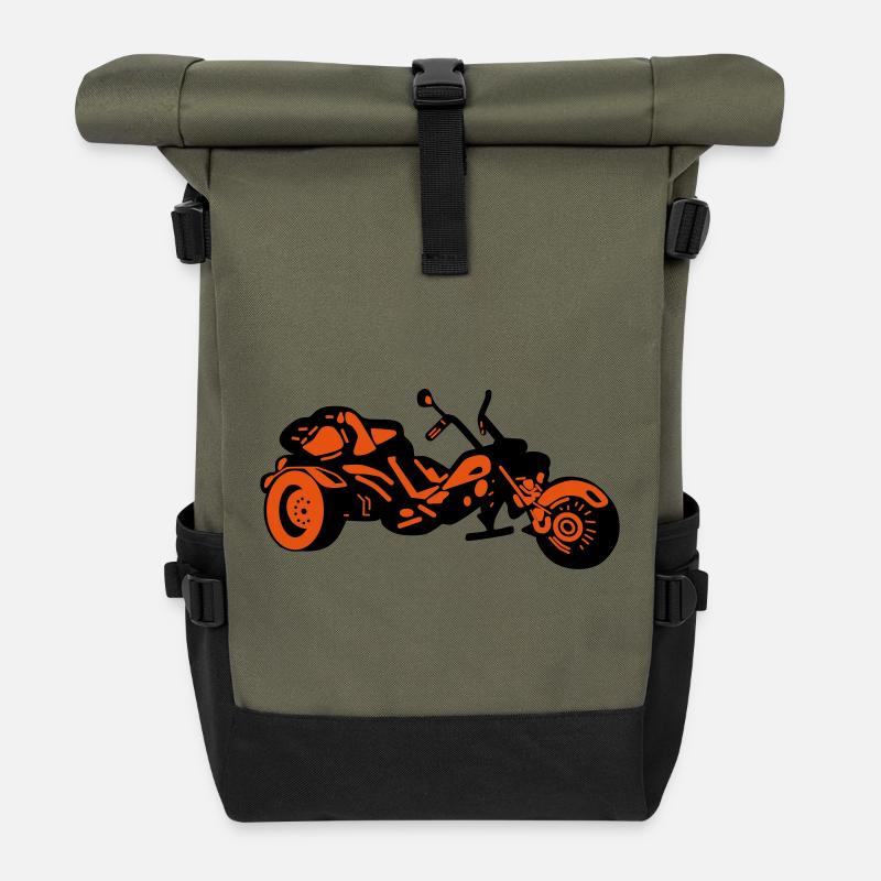 Chopper Inferno – Comic Style Trike - Rolltop Rucksack - Olive/Schwarz