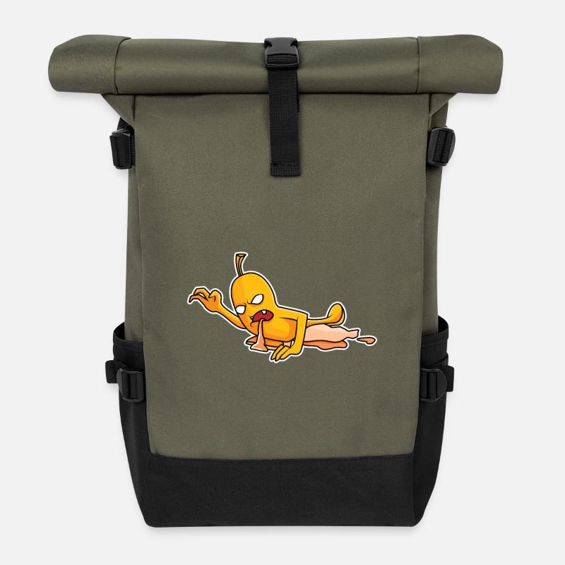 Zombie-Banane - Rolltop Rucksack - Olive/Schwarz
