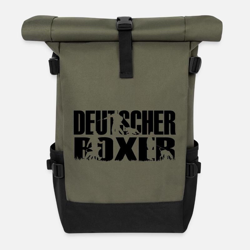 IPO Deutscher Boxer - Rolltop Rucksack - Olive/Schwarz