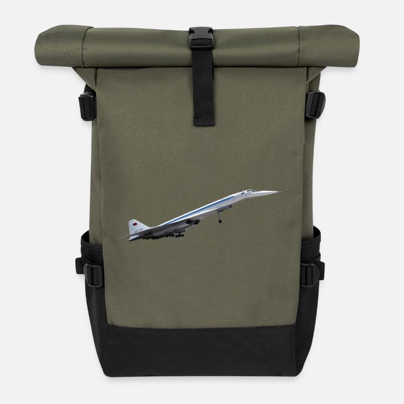 Tu-144 - Rolltop Rucksack - Olive/Schwarz