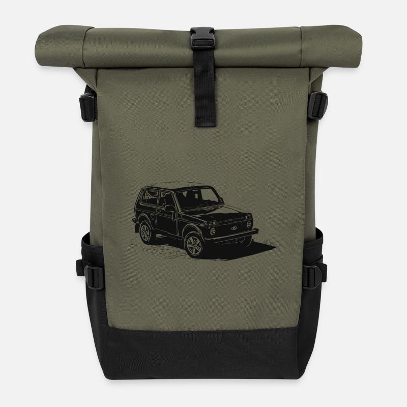 Lada Niva - Rolltop Rucksack - Olive/Schwarz