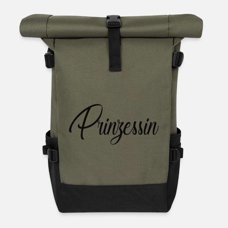 Prinzessin - Rolltop Rucksack - Olive/Schwarz