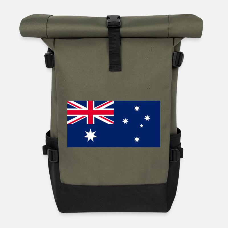 Australien - Rolltop Rucksack - Olive/Schwarz