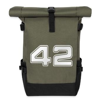 NERDY forever - 42 - Roll Top Backpack - olive/black - Front