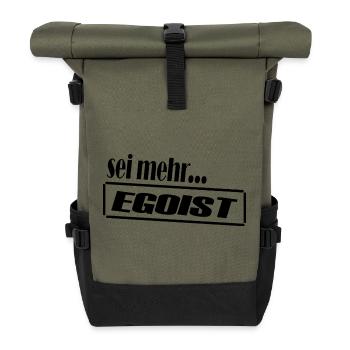Egoist / Klarer Statement-Look - Rolltop Rucksack - Olive/Schwarz - Vorne