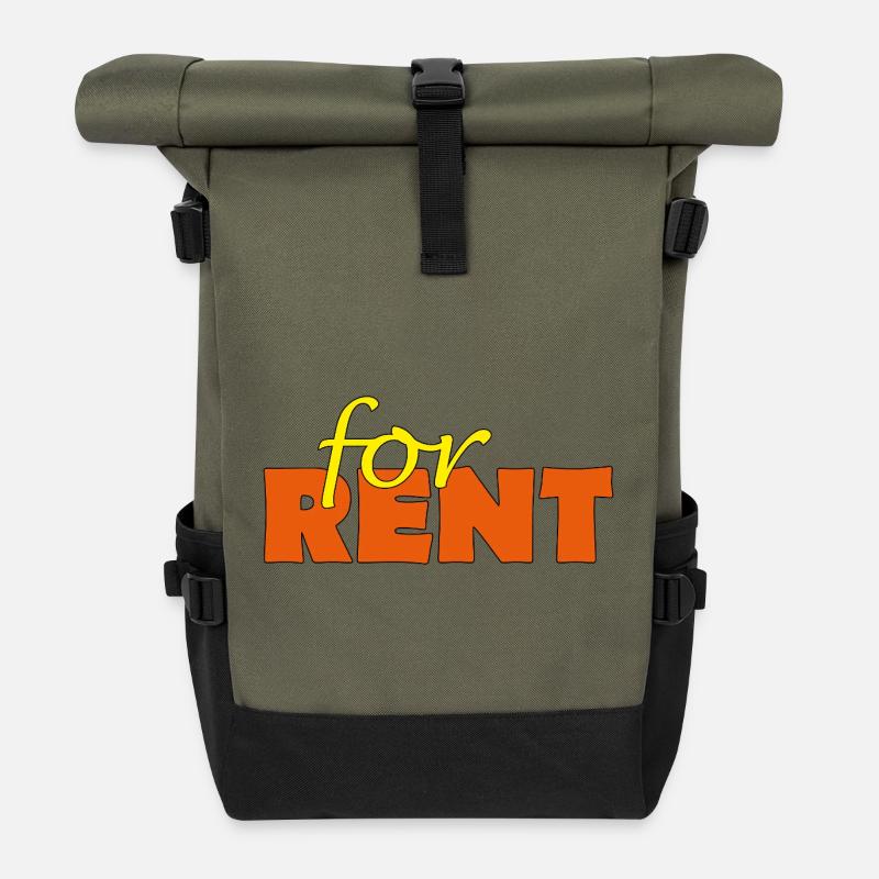 FOR RENT - Rolltop Rucksack - Olive/Schwarz