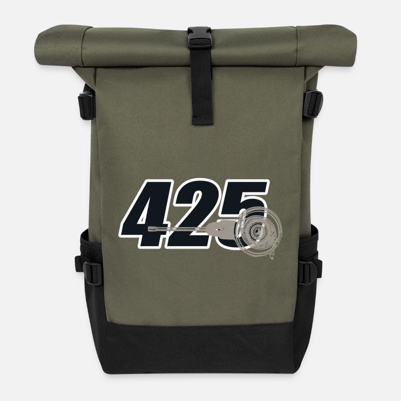 425 German Motorcycle AWO DDR - Rolltop Rucksack - Olive/Schwarz