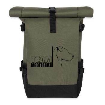 TEAM Hunting Terrier Dogs Chien de chasse Wilsigns - Sac à dos roll top - olive/noir - Devant