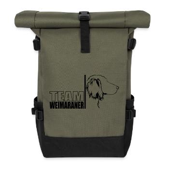 TEAM Weimaraner Chien à poil long Chien Wilsigns - Sac à dos roll top - olive/noir - Devant