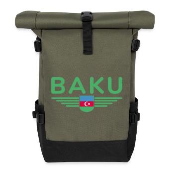 T-Shirt Bakou – Pour les fans de la capitale - Sac à dos roll top - olive/noir - Devant