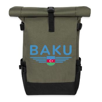 T-Shirt Bakou – Pour les fans de la capitale - Sac à dos roll top - olive/noir - Devant