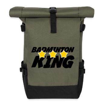The King of Badminton - Roll Top Backpack - olive/black - Front