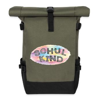 Schulkind - Rolltop Rucksack - Olive/Schwarz - Vorne