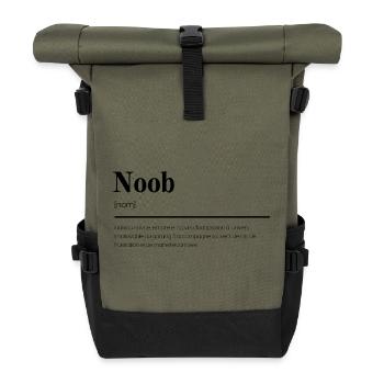 Définition humoristique du Noob' Gamer - Sac à dos roll top - olive/noir - Devant