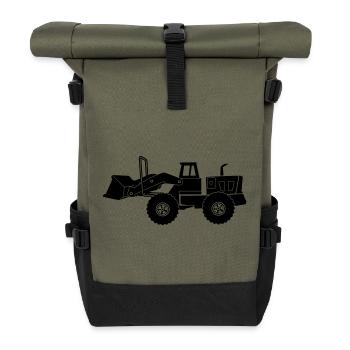 Transparent Bulldozer - Roll Top Backpack - olive/black - Front