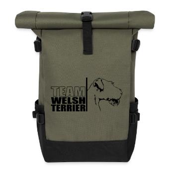 TEAM Welsh Terrier Dog Dog Wilsigns - Roll Top Backpack - olive/black - Front