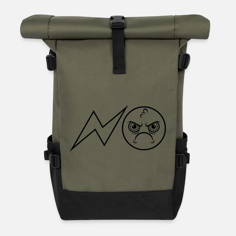NON / Non / Non / Jamais / Non - Sac à dos roll top - olive/noir