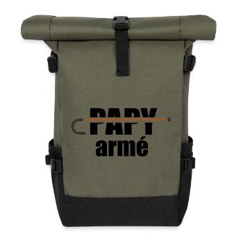 Armed Grandpa - Roll Top Backpack - olive/black - Front