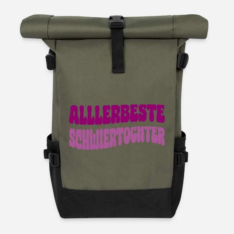allerbeste schwiegertochter - Rolltop Rucksack - Olive/Schwarz