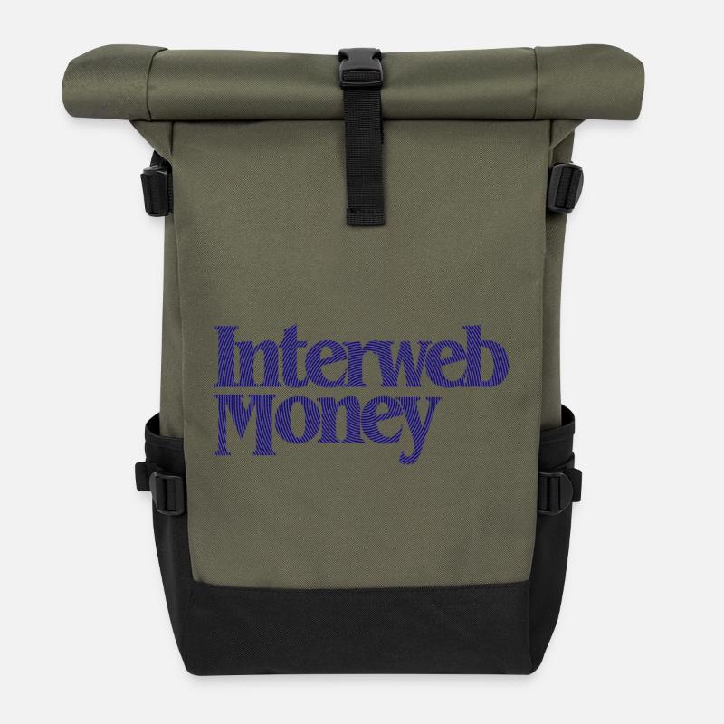 InterwebMoney - Rolltop Rucksack - Olive/Schwarz