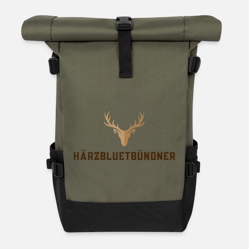 Härzbluetbündner - Rolltop Rucksack - Olive/Schwarz