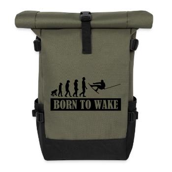 Wakeboard,Shred,Wakeboarder,Wakeboarding,Wake - Sac à dos roll top - olive/noir - Devant