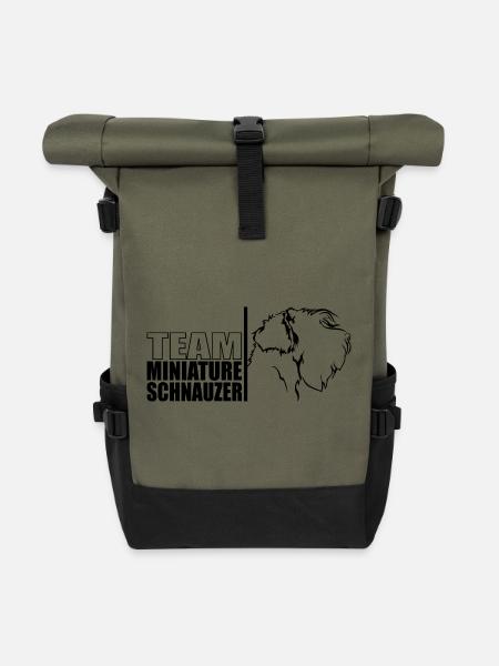 TEAM Schnauzer miniature Chiens Chien Wilsigns - Sac à dos roll top - olive/noir