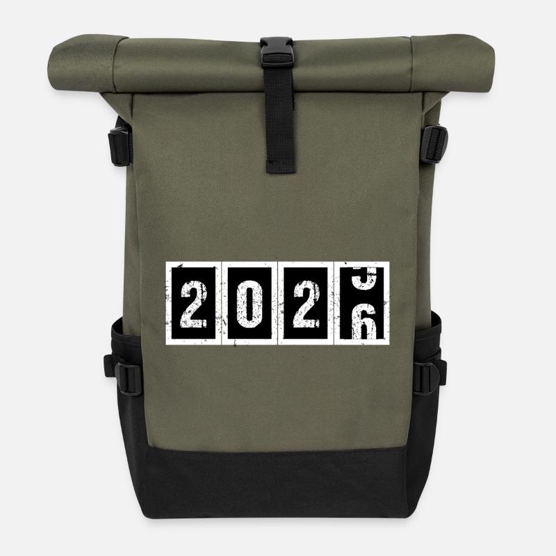 Jahr 2026 - Rolltop Rucksack - Olive/Schwarz