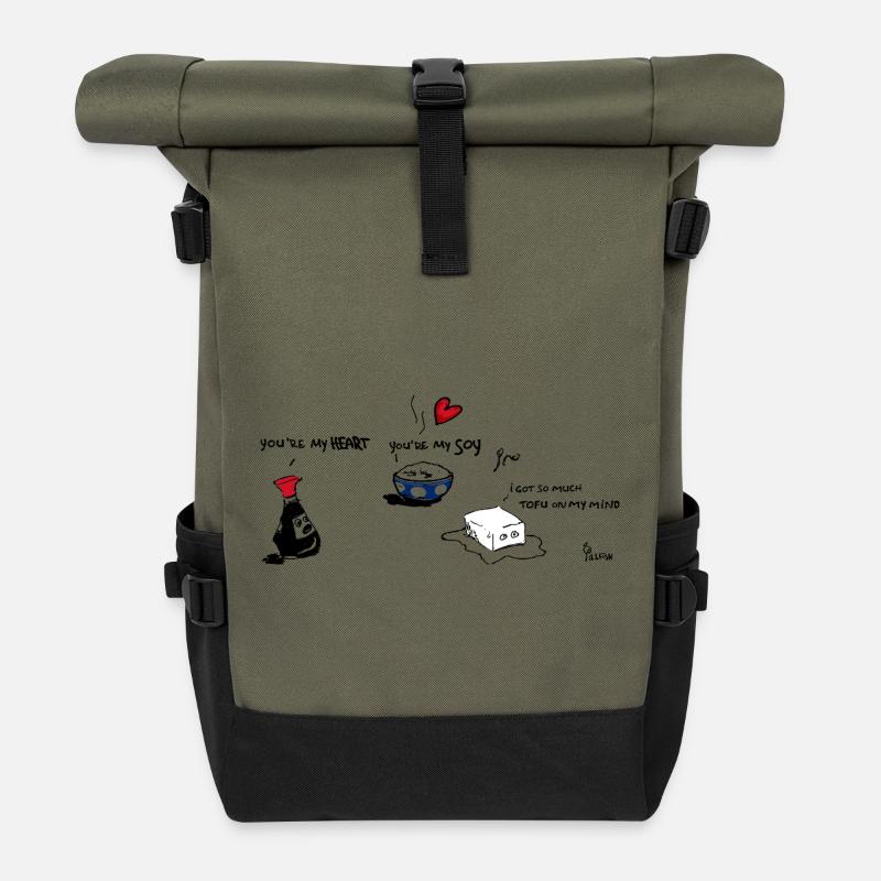 Roll in Love 3 - Rolltop Rucksack - Olive/Schwarz
