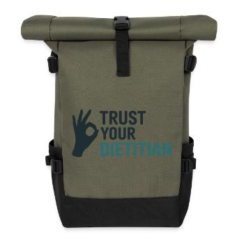 Vertrauen Sie auf die professionelle Beratung Ihres Ernährungsberaters - Rolltop Rucksack - Olive/Schwarz - Vorne