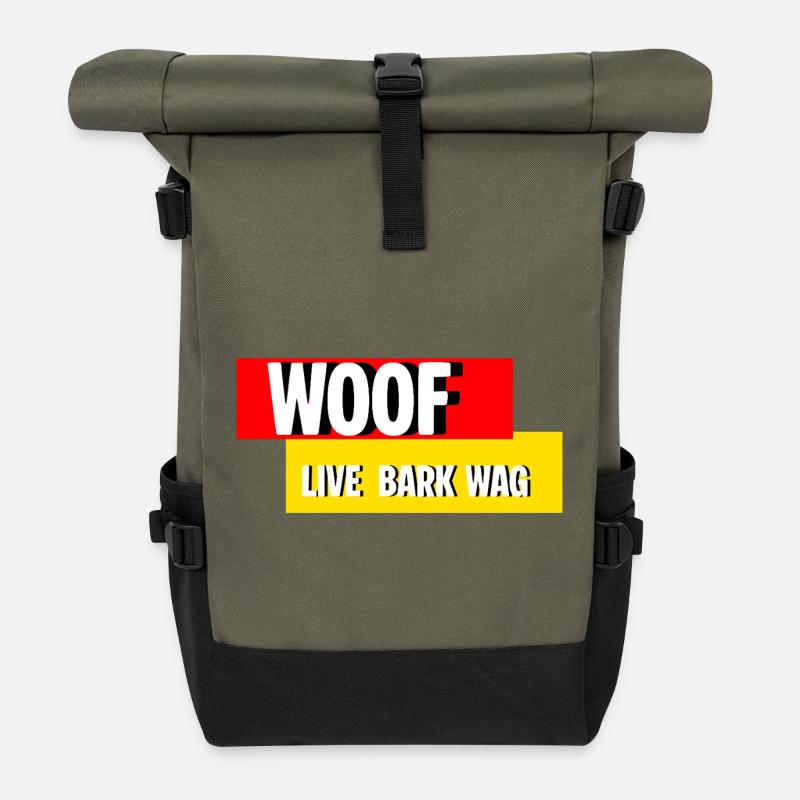 Wuff - Rolltop Rucksack - Olive/Schwarz