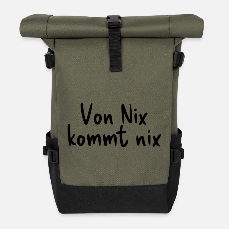 Rien ne vient de rien - Sac à dos roll top - olive/noir